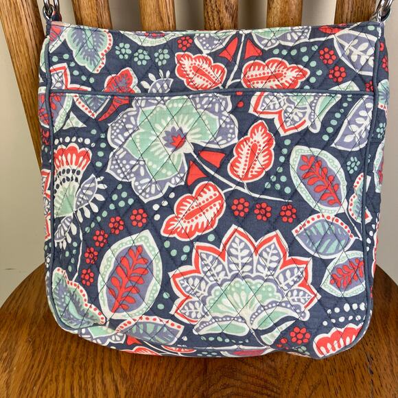 Vera Bradley Double Zip Mailbag Crossbody Purse Bag Nomadic Floral Print - Picture 7 of 16